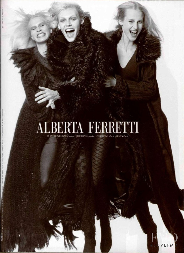 Christina Kruse featured in  the Alberta Ferretti advertisement for Autumn/Winter 1996