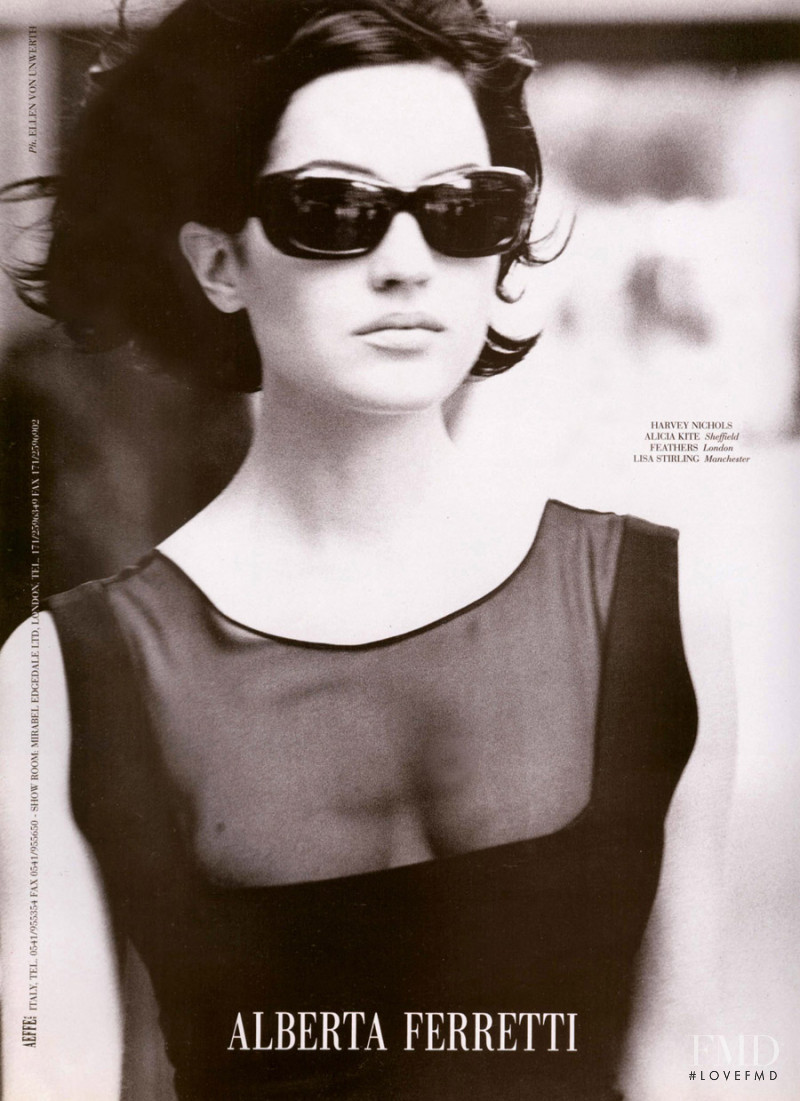 Chandra North featured in  the Alberta Ferretti advertisement for Autumn/Winter 1995