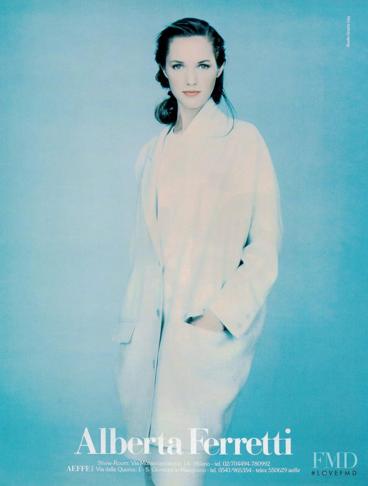 Cecilia Chancellor featured in  the Alberta Ferretti advertisement for Spring/Summer 1987