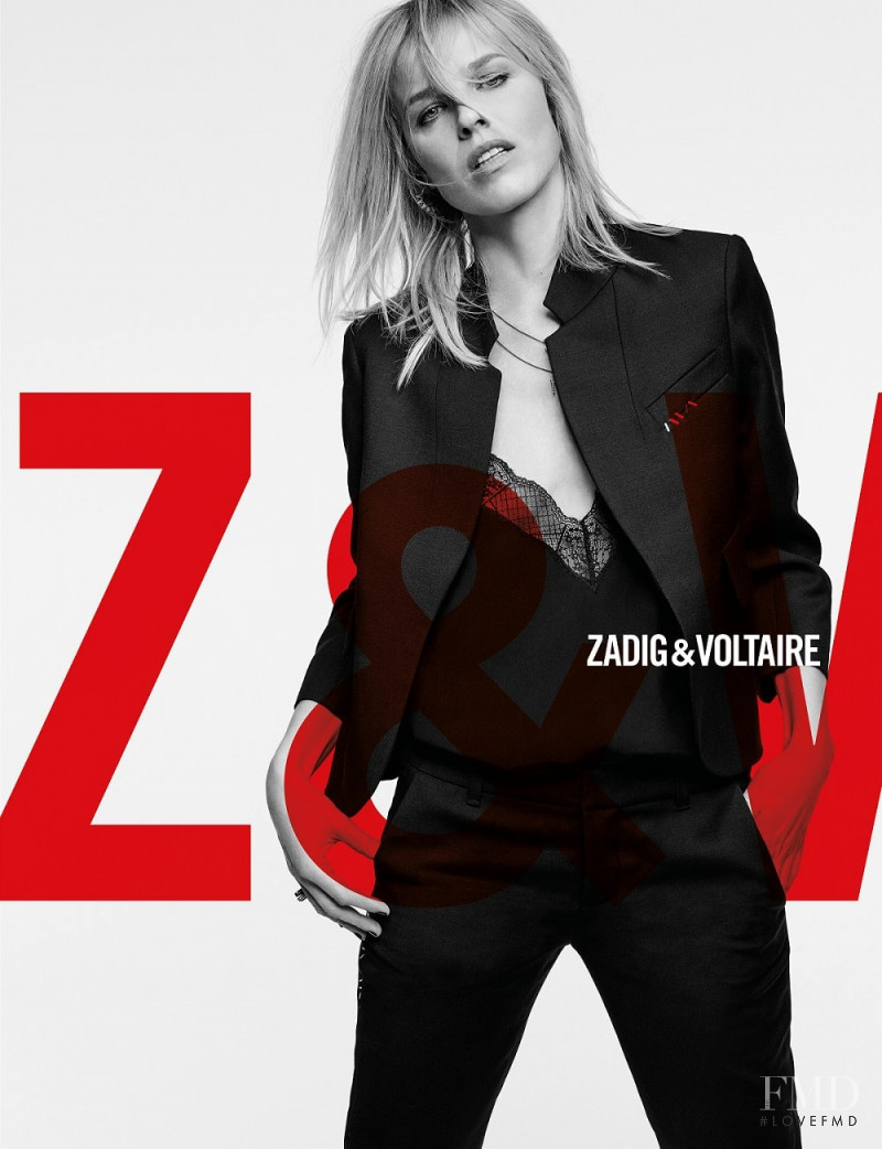 Eva Herzigova featured in  the Zadig & Voltaire advertisement for Autumn/Winter 2018