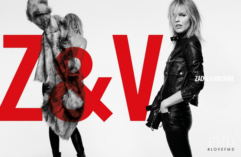 Eva Herzigova featured in  the Zadig & Voltaire advertisement for Autumn/Winter 2018