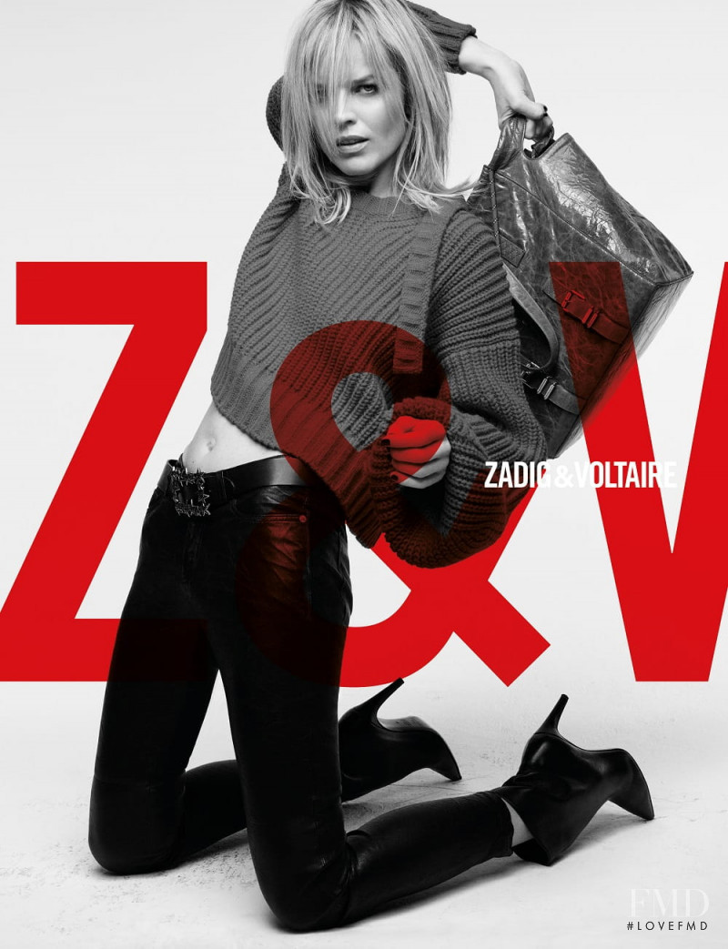Eva Herzigova featured in  the Zadig & Voltaire advertisement for Autumn/Winter 2018