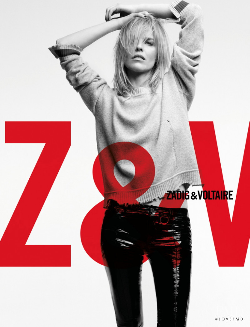 Eva Herzigova featured in  the Zadig & Voltaire advertisement for Autumn/Winter 2018