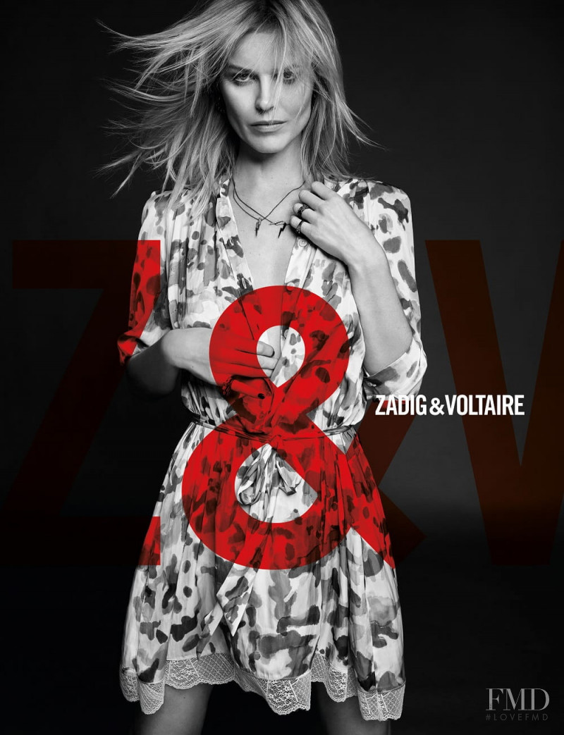 Eva Herzigova featured in  the Zadig & Voltaire advertisement for Autumn/Winter 2018