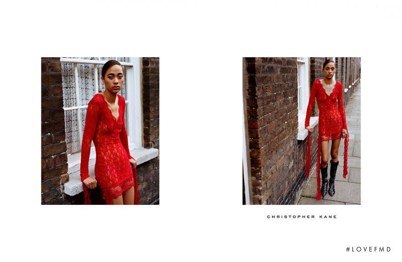 Selena Forrest featured in  the Christopher Kane advertisement for Autumn/Winter 2018