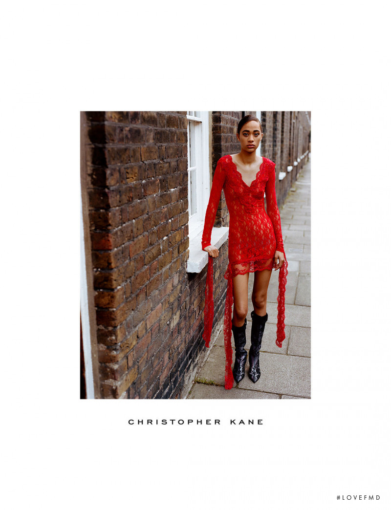 Selena Forrest featured in  the Christopher Kane advertisement for Autumn/Winter 2018