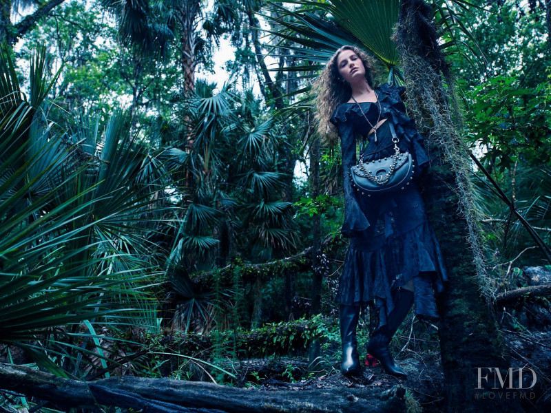 Felice Noordhoff featured in  the Roberto Cavalli advertisement for Autumn/Winter 2018