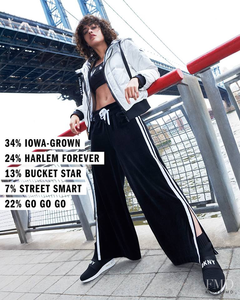 Alanna Arrington featured in  the DKNY advertisement for Autumn/Winter 2018