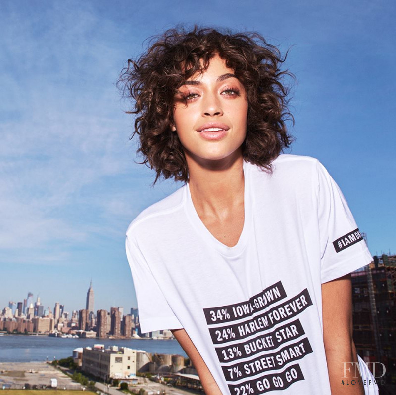 Alanna Arrington featured in  the DKNY advertisement for Autumn/Winter 2018