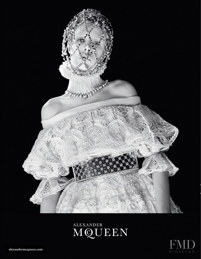 Edie Campbell featured in  the Alexander McQueen advertisement for Autumn/Winter 2013