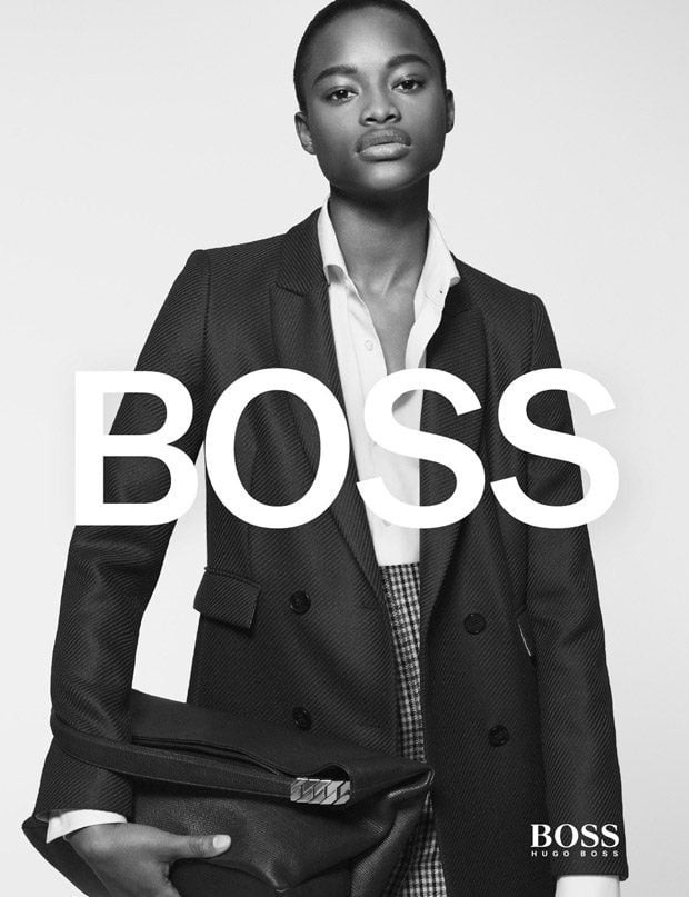 Mayowa Nicholas featured in  the Boss by Hugo Boss advertisement for Autumn/Winter 2018