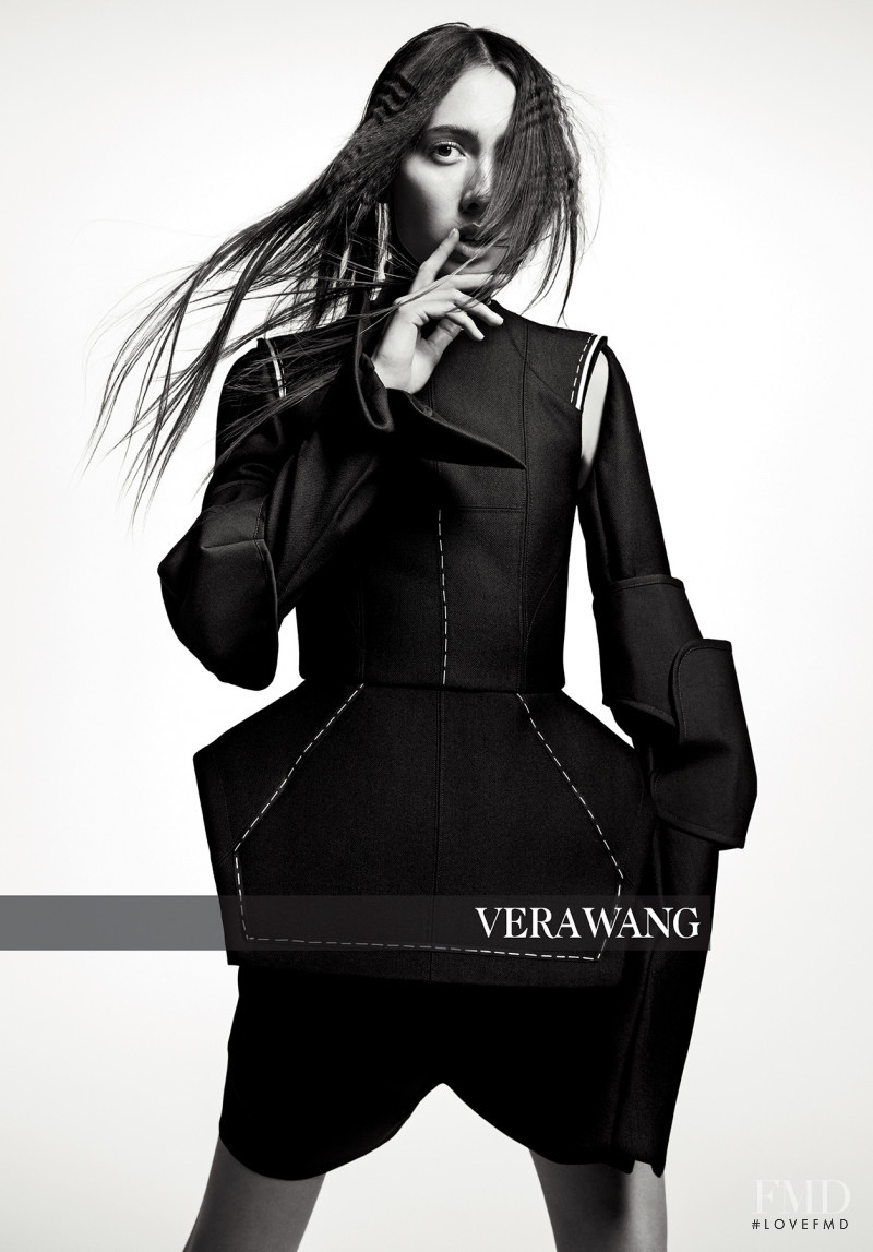 Teddy Quinlivan featured in  the Vera Wang advertisement for Autumn/Winter 2018