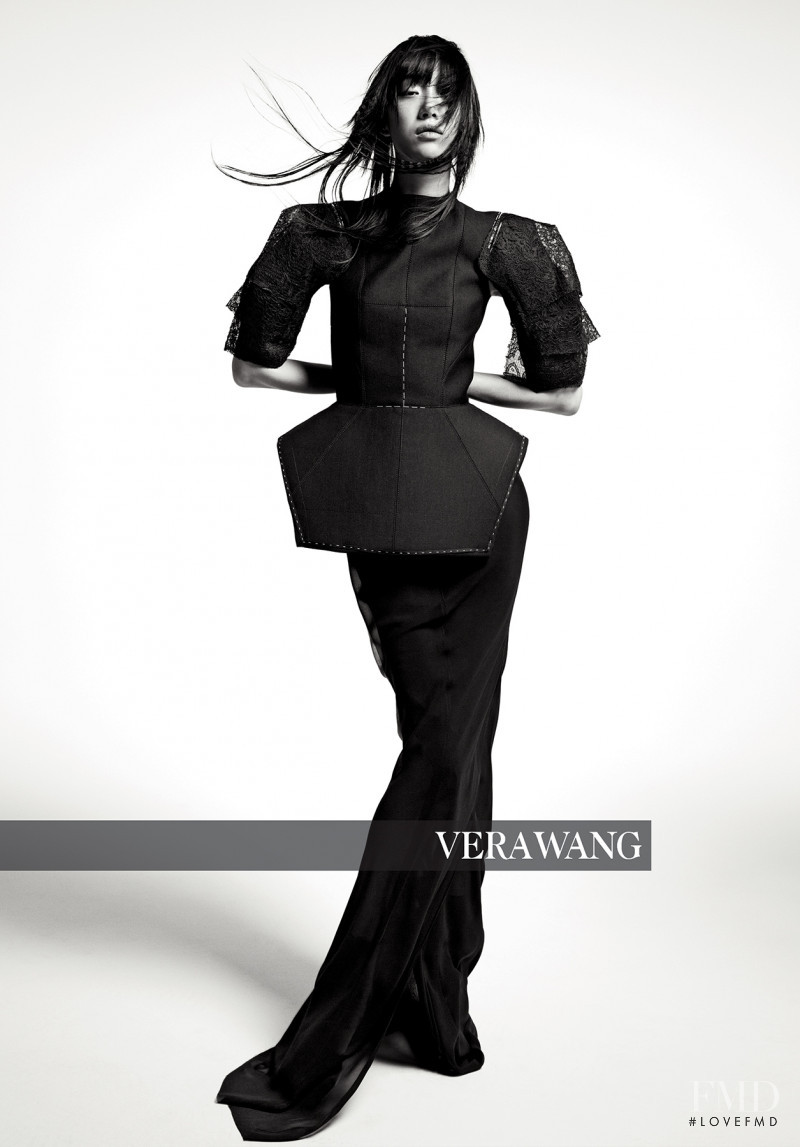 So Ra Choi featured in  the Vera Wang advertisement for Autumn/Winter 2018