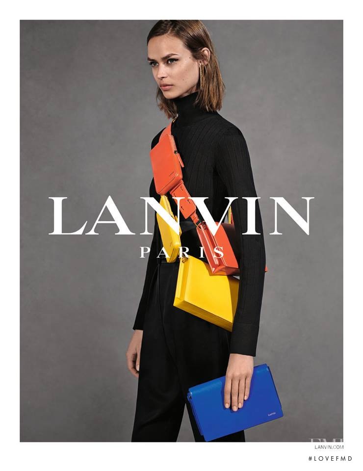 Birgit Kos featured in  the Lanvin advertisement for Autumn/Winter 2018