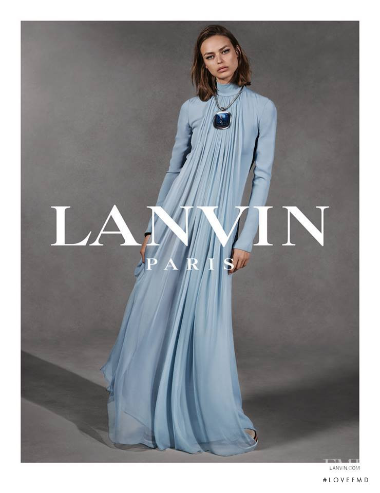 Birgit Kos featured in  the Lanvin advertisement for Autumn/Winter 2018