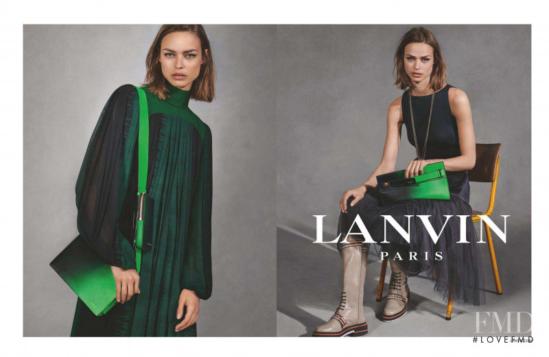 Birgit Kos featured in  the Lanvin advertisement for Autumn/Winter 2018