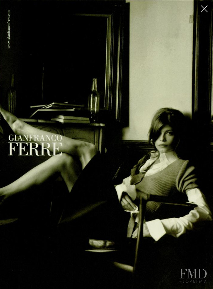 Louise Pedersen featured in  the Gianfranco Ferré advertisement for Autumn/Winter 2004