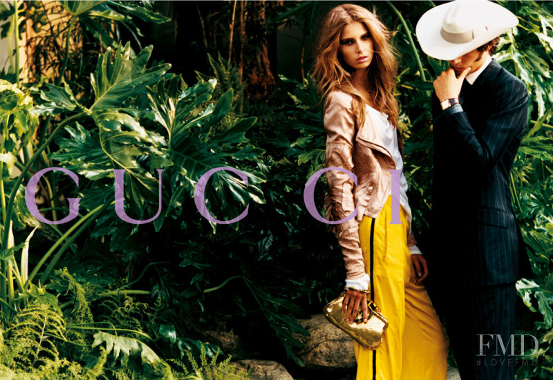 Hana Soukupova featured in  the Gucci advertisement for Spring/Summer 2004