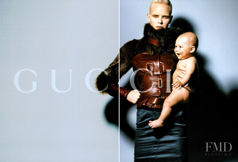 Dewi Driegen featured in  the Gucci advertisement for Autumn/Winter 2003