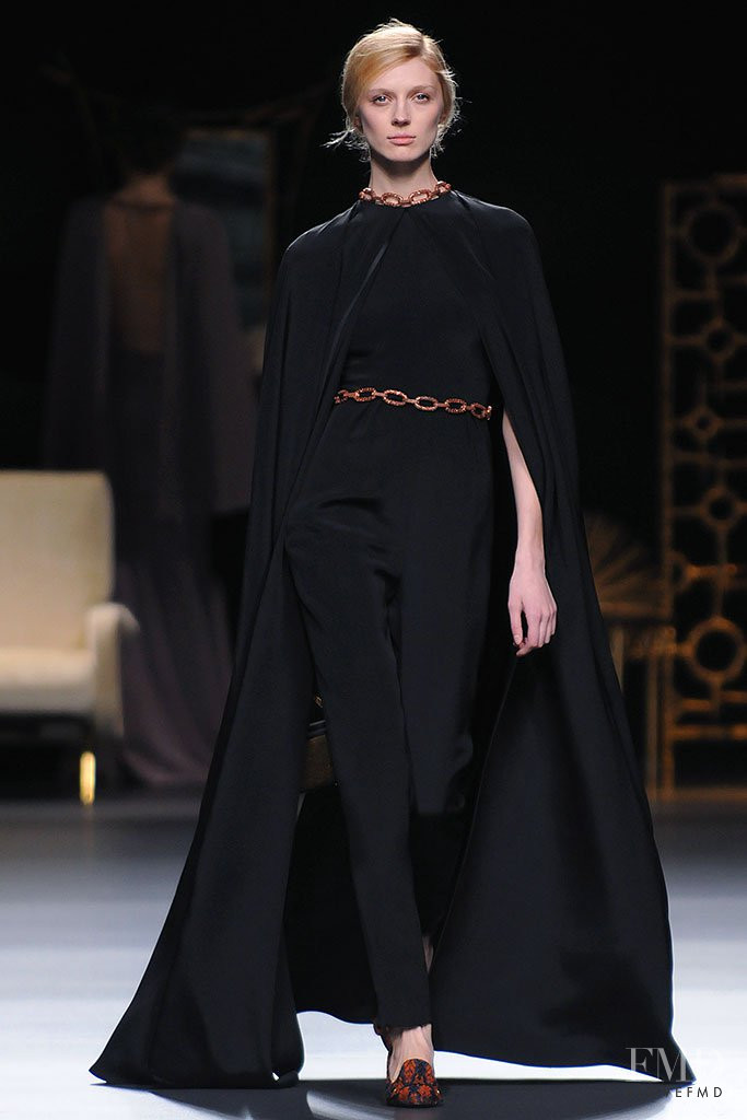 Olga Sherer featured in  the Juanjo Oliva fashion show for Autumn/Winter 2013