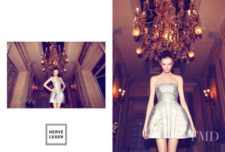 Olga Sherer featured in  the Herve Leger advertisement for Spring/Summer 2011