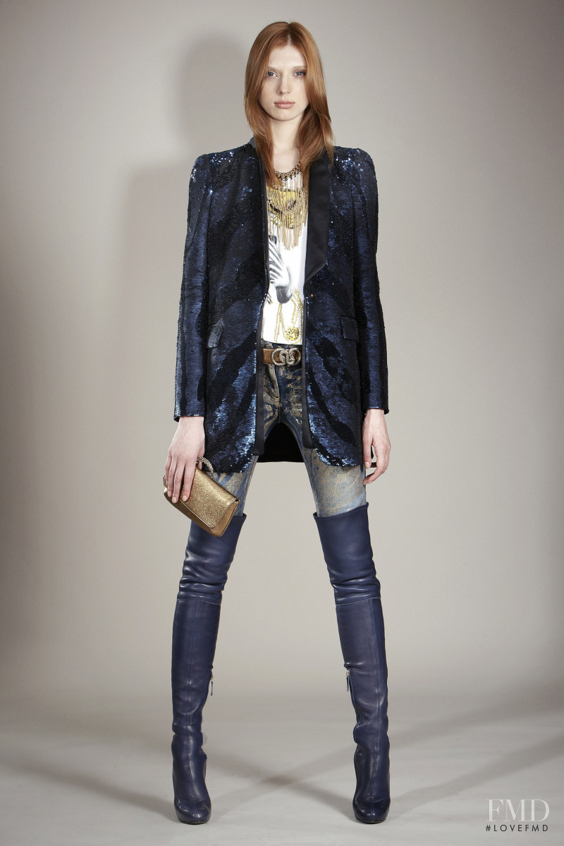 Olga Sherer featured in  the Roberto Cavalli lookbook for Pre-Fall 2011