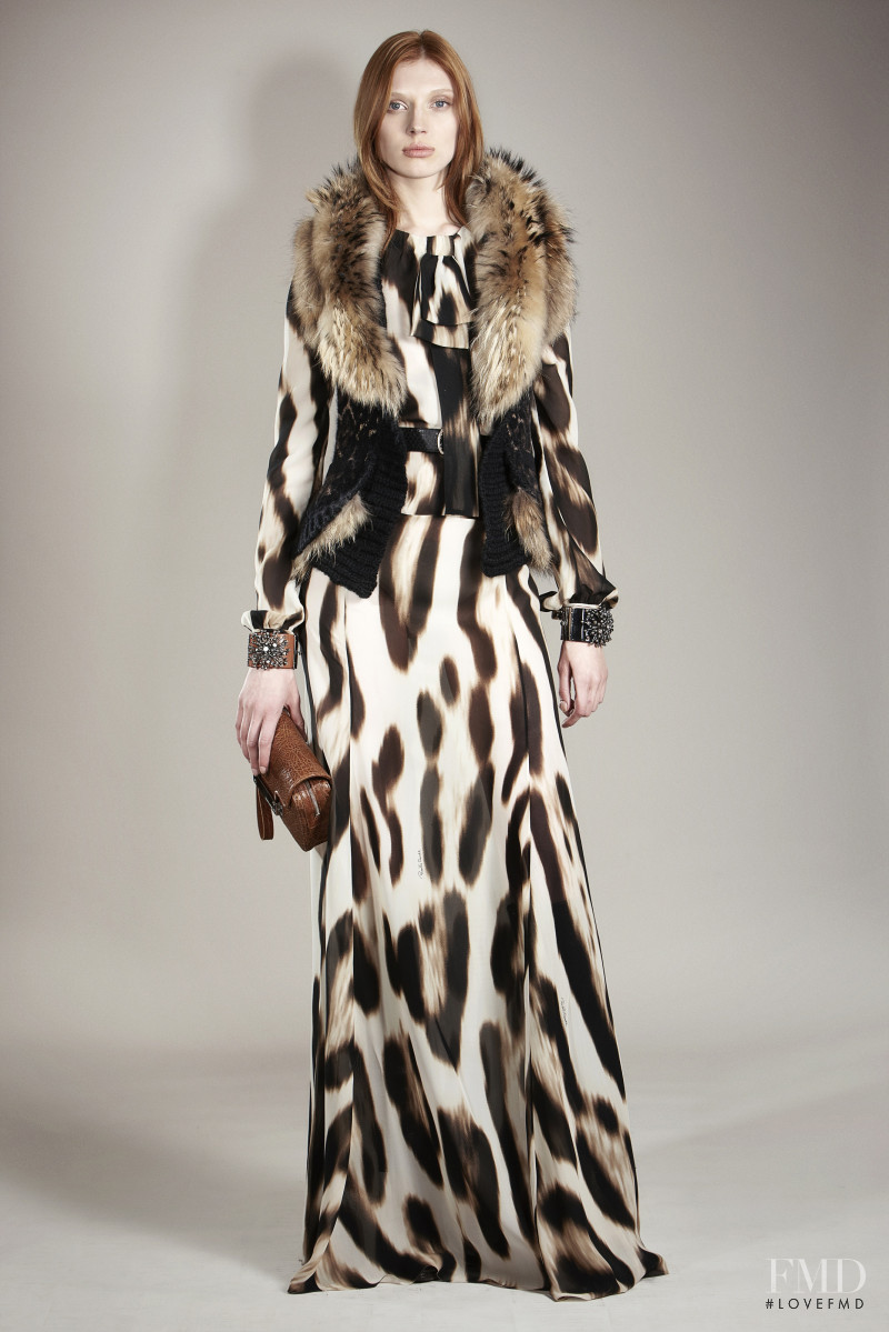 Olga Sherer featured in  the Roberto Cavalli lookbook for Pre-Fall 2011