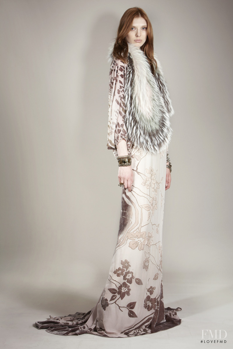 Olga Sherer featured in  the Roberto Cavalli lookbook for Pre-Fall 2011