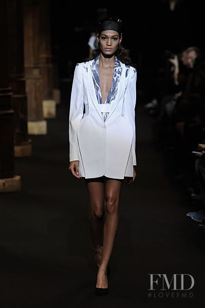 Joan Smalls featured in  the Hussein Chalayan fashion show for Spring/Summer 2010