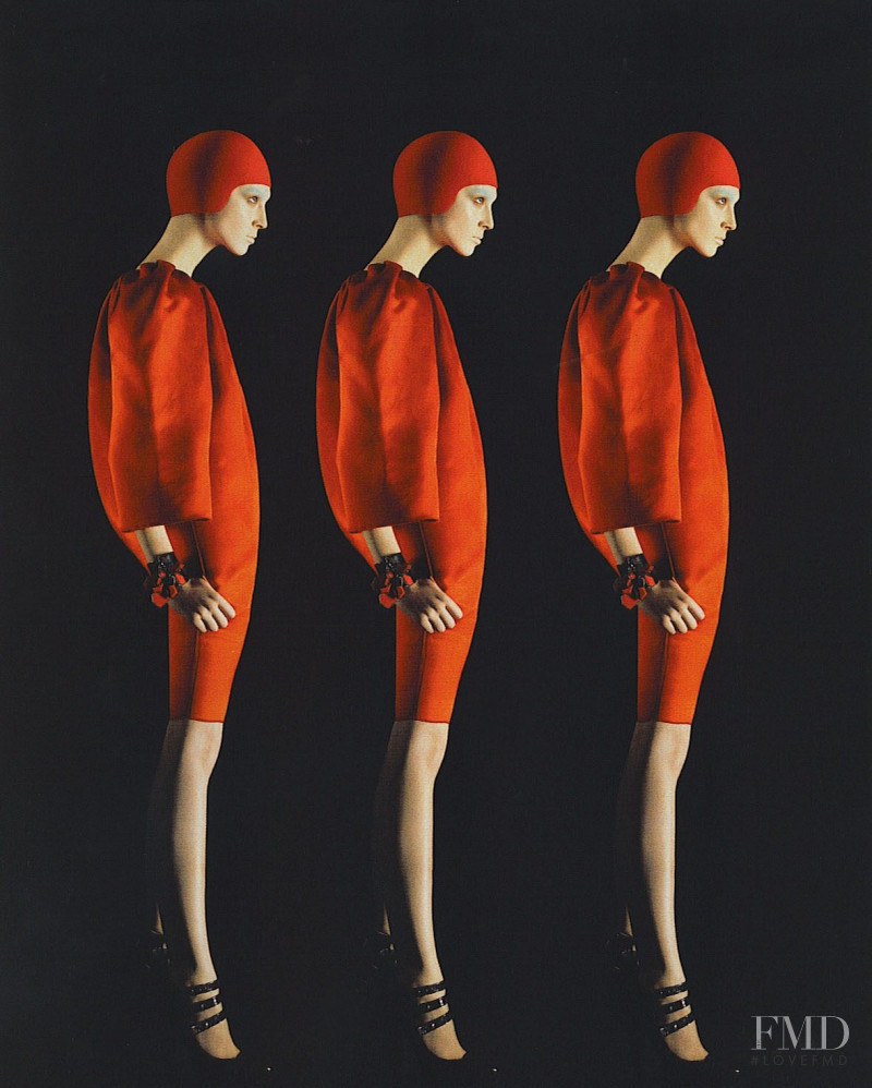 Olga Sherer featured in  the Lanvin advertisement for Autumn/Winter 2007