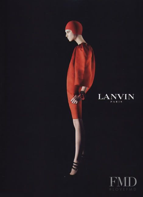Olga Sherer featured in  the Lanvin advertisement for Autumn/Winter 2007