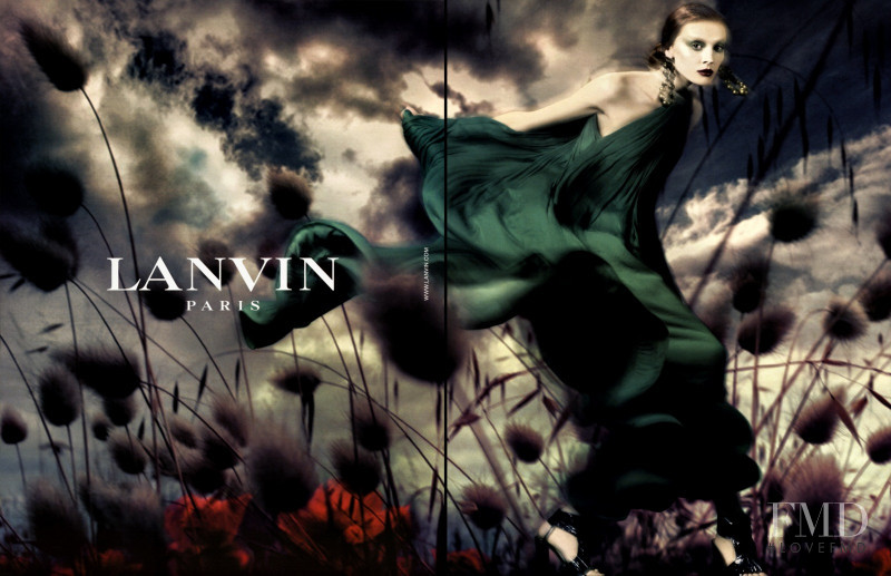 Olga Sherer featured in  the Lanvin advertisement for Spring/Summer 2008
