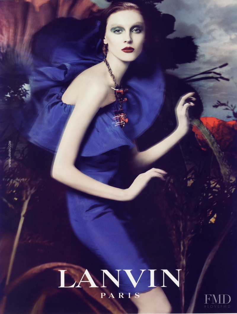 Olga Sherer featured in  the Lanvin advertisement for Spring/Summer 2008