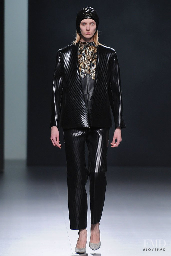 Olga Sherer featured in  the Martin Lamothe fashion show for Autumn/Winter 2013