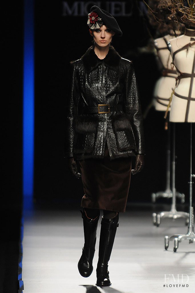 Olga Sherer featured in  the Miguel Marinero fashion show for Autumn/Winter 2013