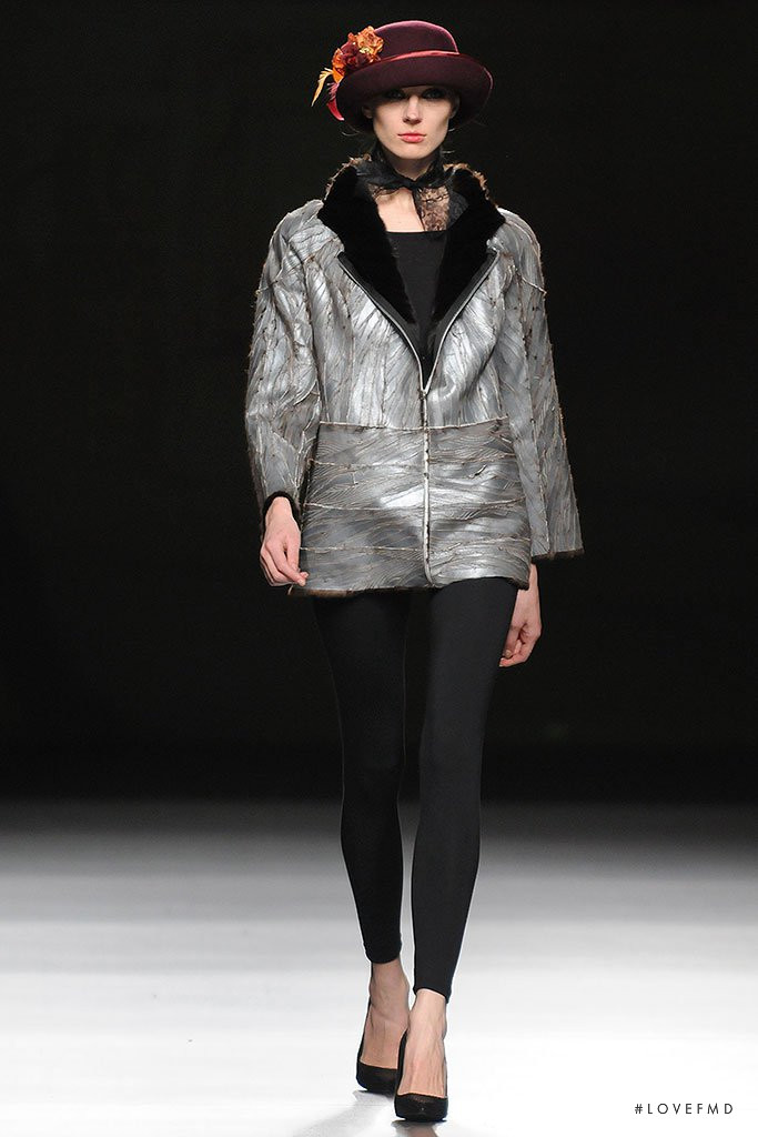 Olga Sherer featured in  the Miguel Marinero fashion show for Autumn/Winter 2013