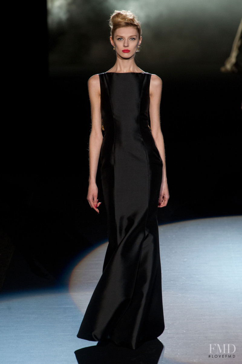 Olga Sherer featured in  the Badgley Mischka fashion show for Autumn/Winter 2013