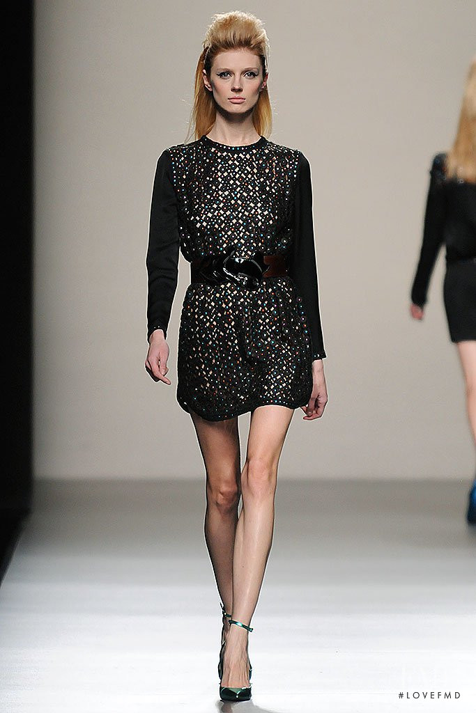 Olga Sherer featured in  the Miguel Palacio fashion show for Autumn/Winter 2013
