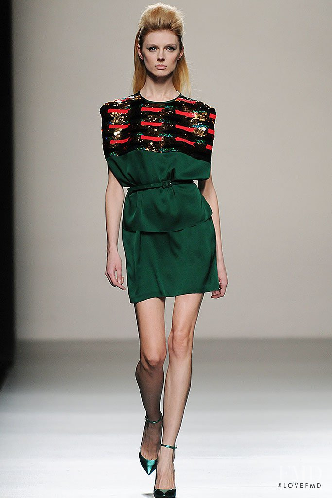 Olga Sherer featured in  the Miguel Palacio fashion show for Autumn/Winter 2013