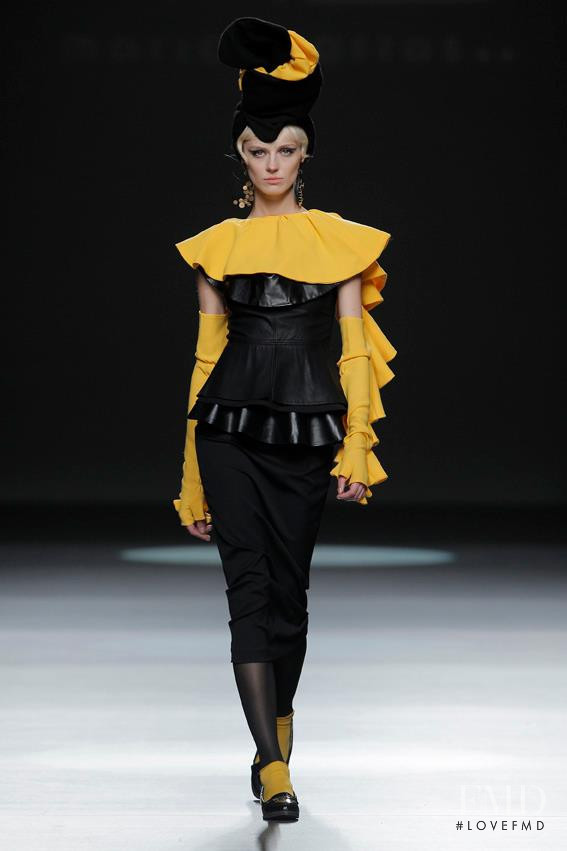 Olga Sherer featured in  the María Barros fashion show for Autumn/Winter 2013