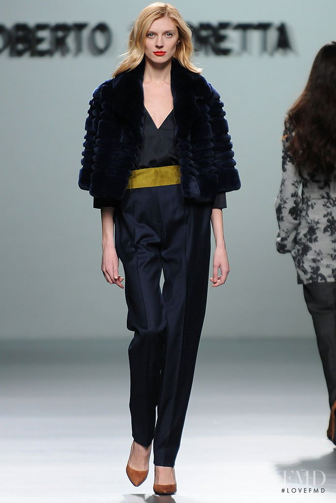Olga Sherer featured in  the Roberto Torretta fashion show for Autumn/Winter 2013