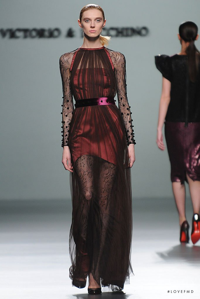Olga Sherer featured in  the Victorio & Lucchino fashion show for Autumn/Winter 2013