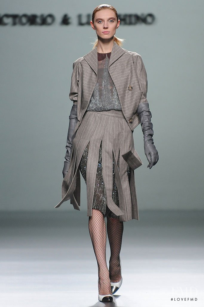 Olga Sherer featured in  the Victorio & Lucchino fashion show for Autumn/Winter 2013