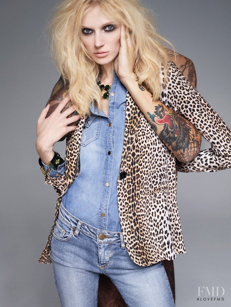 Olga Sherer featured in  the Atos Lombardini advertisement for Spring/Summer 2013