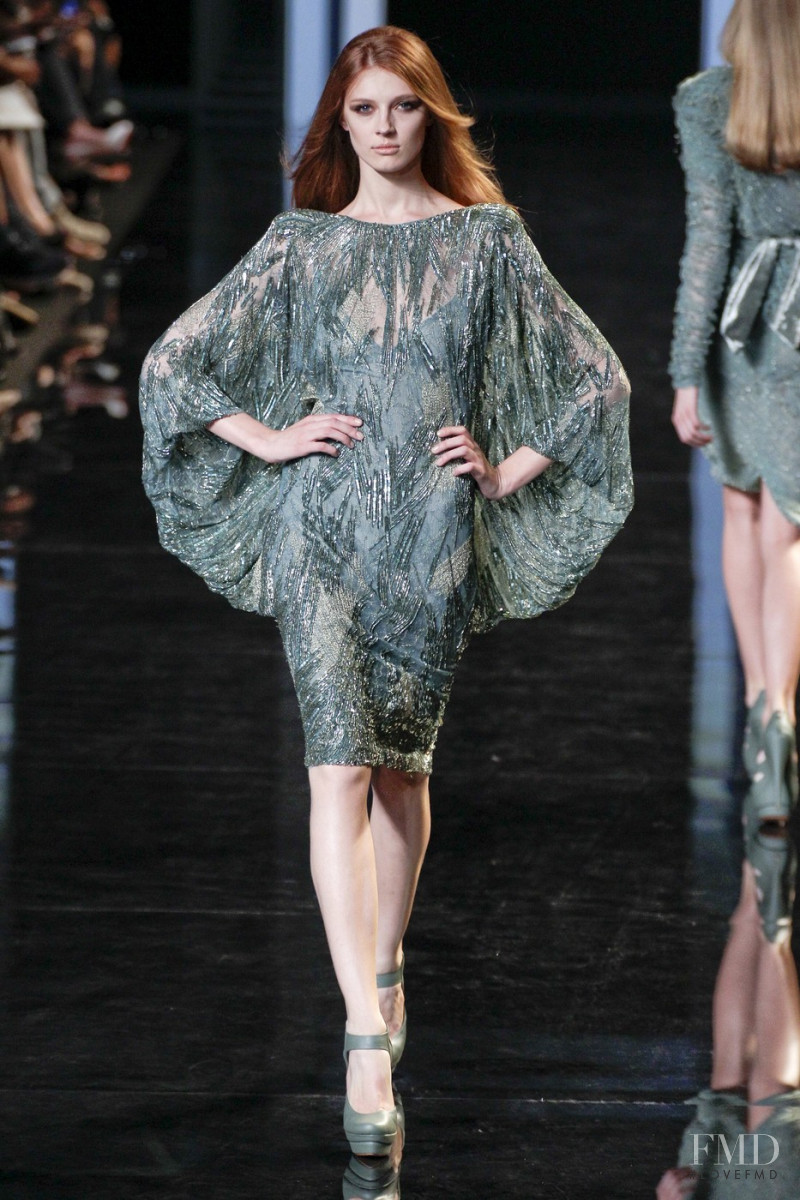 Olga Sherer featured in  the Elie Saab Couture fashion show for Autumn/Winter 2010