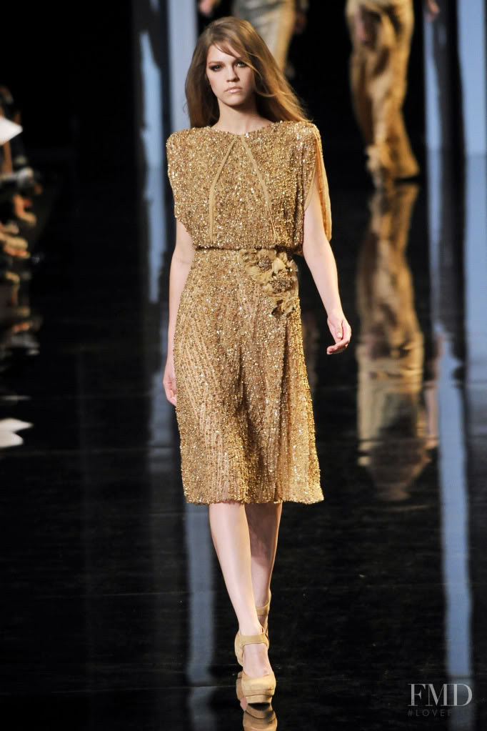 Samantha Gradoville featured in  the Elie Saab Couture fashion show for Autumn/Winter 2010