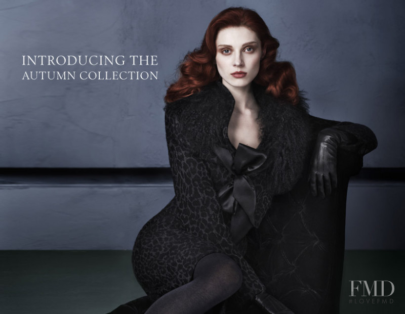 Olga Sherer featured in  the Hobbs London advertisement for Autumn/Winter 2010