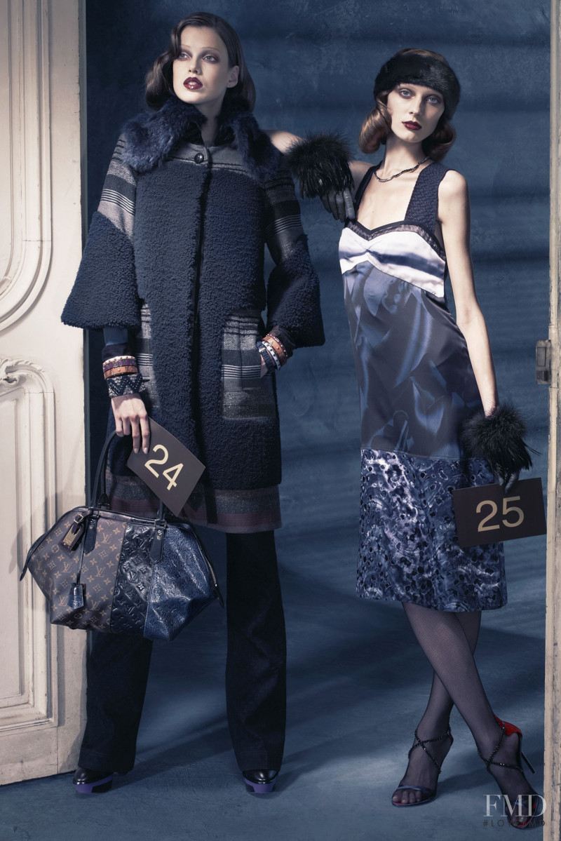 Olga Sherer featured in  the Louis Vuitton lookbook for Pre-Fall 2011