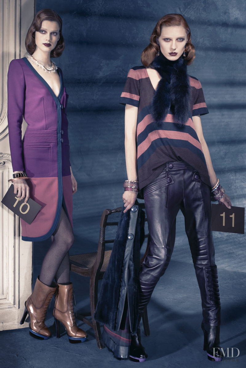 Olga Sherer featured in  the Louis Vuitton lookbook for Pre-Fall 2011