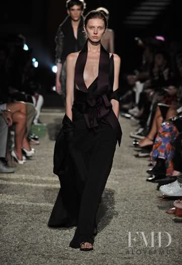 Olga Sherer featured in  the Haider Ackermann fashion show for Spring/Summer 2011